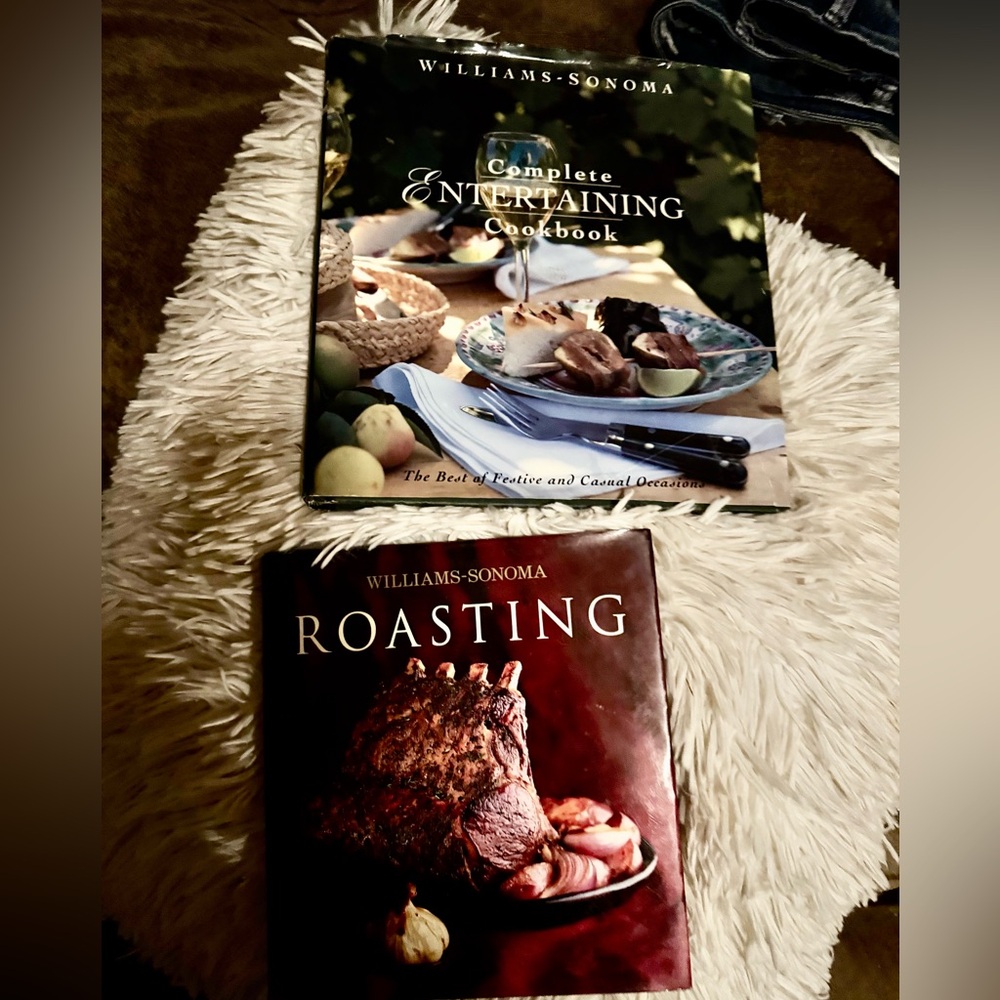 Williams Sonoma  Entertaining  and William Sonoma Roasting Cookbook